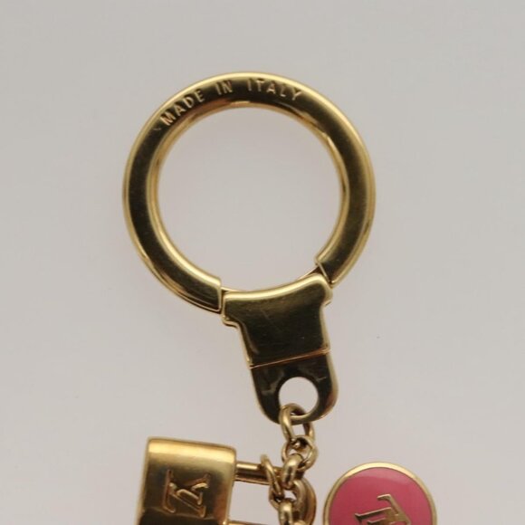LOUIS VUITTON Monogram Porte Cles Pastille Key Holder Gold - Picture 13 of 14
